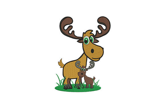Adult Baby Moose Elk Embroidery Review