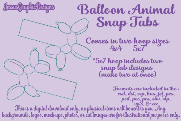 Balloon Animal Snap Tabs Review