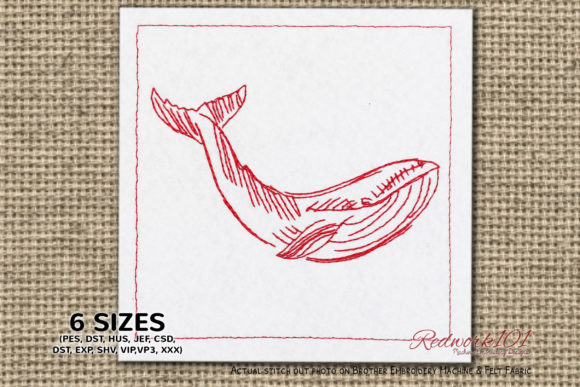 Blue Whale in Ocean Embroidery Review