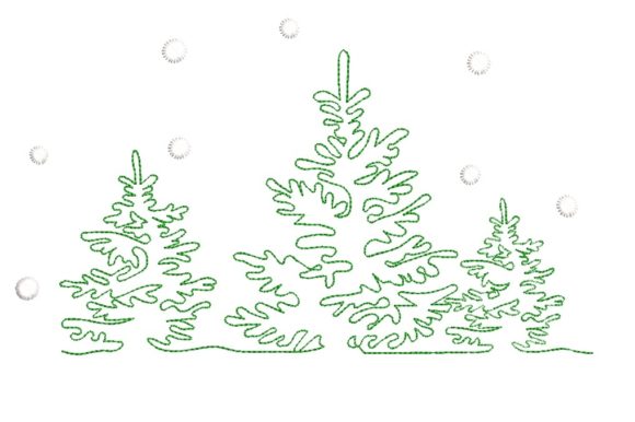 Christmas Trees in the Winter Forest Embroidery Review