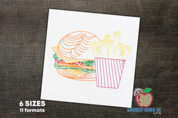 Delicious Burger and French Fries Embroidery Design Review