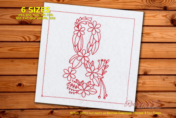Floral Ampersand Redwork Review