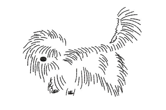 Funny Shaggy Dog-lapdog Embroidery Review