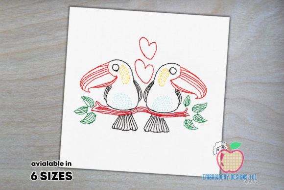 Loving Pair of Toucans Birds Embroidery Review