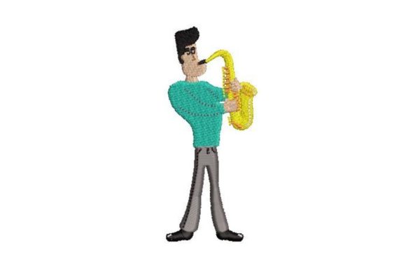 Saxophonist Embroidery Design Review