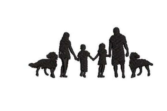 Silhouette Family with Dogs Embroidery Review