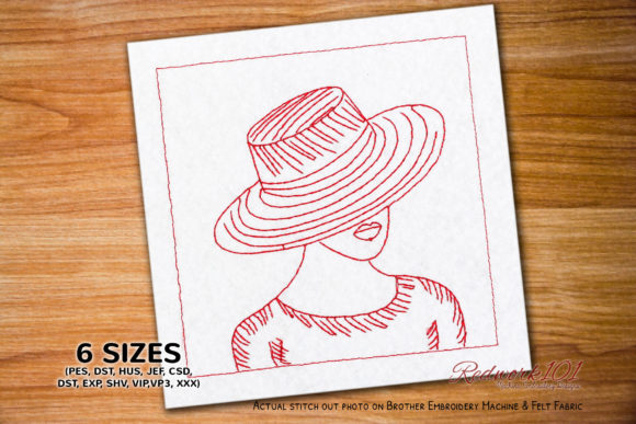 Woman with Large Hat Embroidery Review